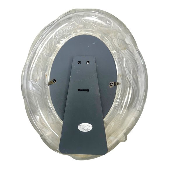 Crystal Clear Signatures Japan Crystal Oval Wedding Picture Frame EUC - Picture 6 of 13